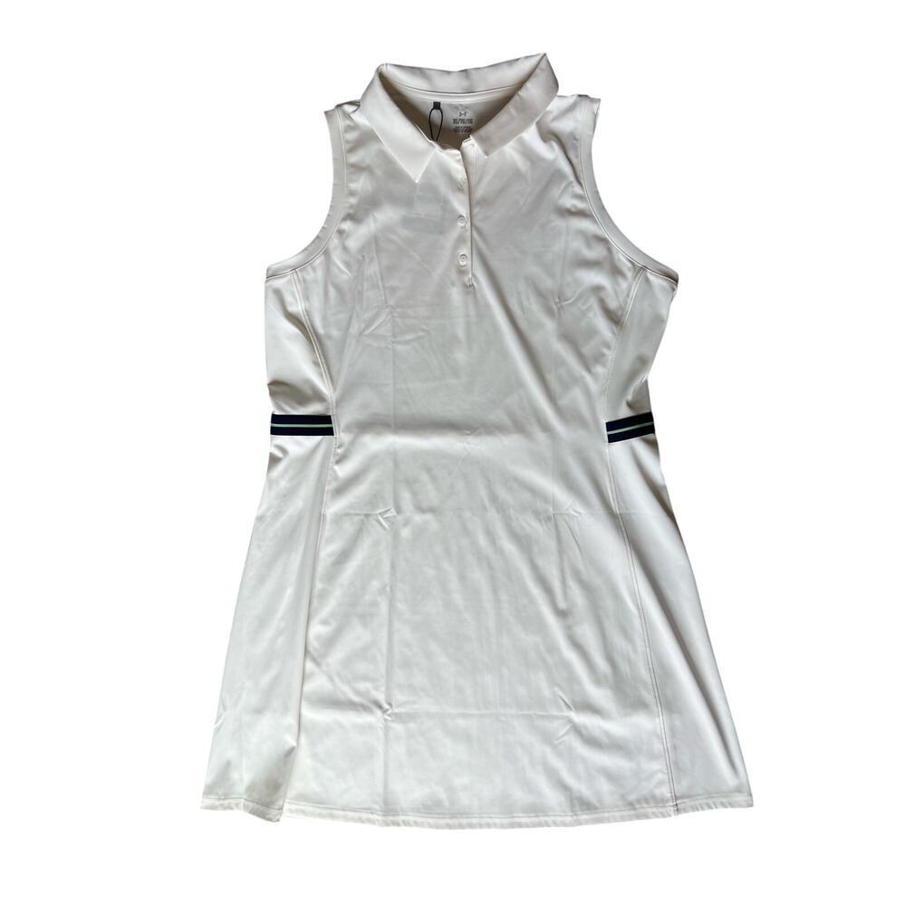 NWT Under Armour Women's Fitted Empower Dress, White, XL, 1382818, Golf, Tennis